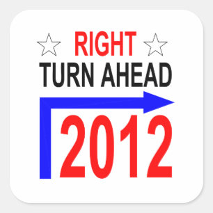 RECHTSDREHENDES VORAN 2012_sticker Quadratischer Aufkleber
