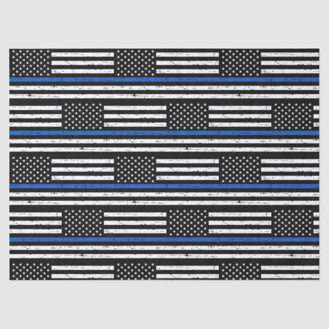 Rechtsdurchsetzung der Polizei in der "Blue Line" Seidenpapier (Vorderseite)