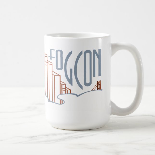 Rechtshändige FOGcon Brücken-Logo-Tasse Kaffeetasse (Rechts)