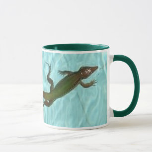 rechtshändige Schwimmen-Eidechsen-Tasse Tasse