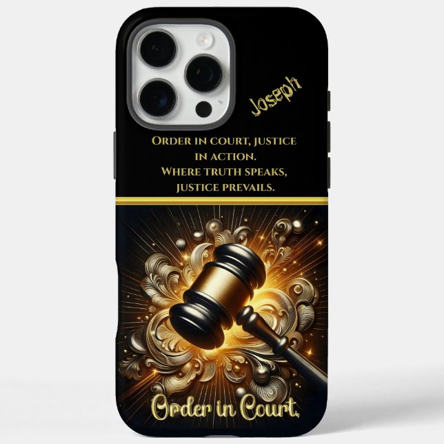 Rechtsmittelführender Rechtsstreit beim Gerichtsho iPhone 16 Pro Max Hülle (Rückseite)