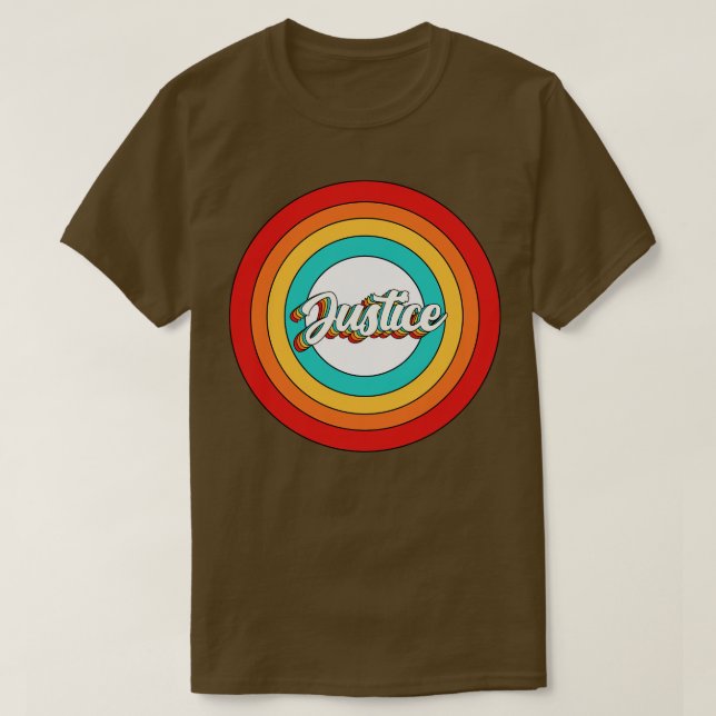 Rechtsname Shirt Vintag Justice Circle (Design vorne)