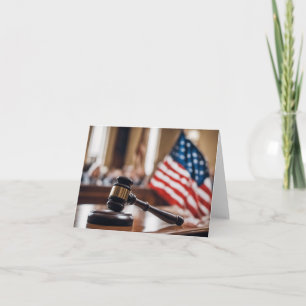 Rechtsschule-Abschlusskarte-Amerikanische Justiz Karte
