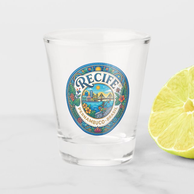 Recife Brasilien Schnapsglas (Vorderseite)