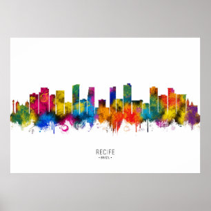 Recife Brasilien Skyline Poster