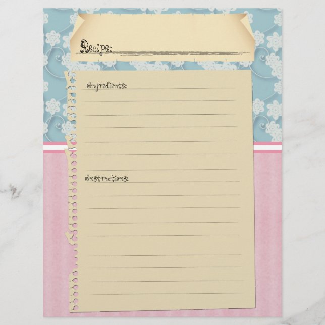 Recipe Binder Beilagen (Vorderseite)