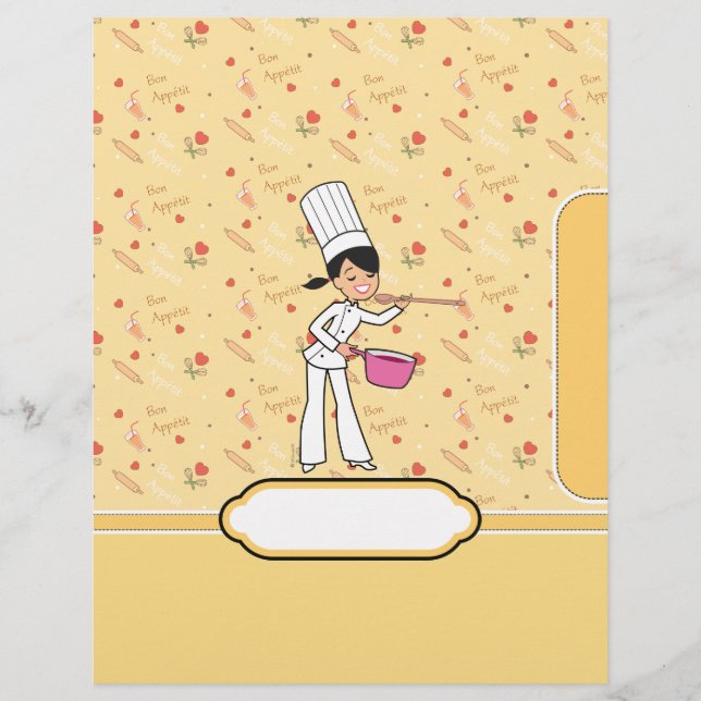 Recipe Binder Chapter Division with Kitchen Art (Vorderseite)