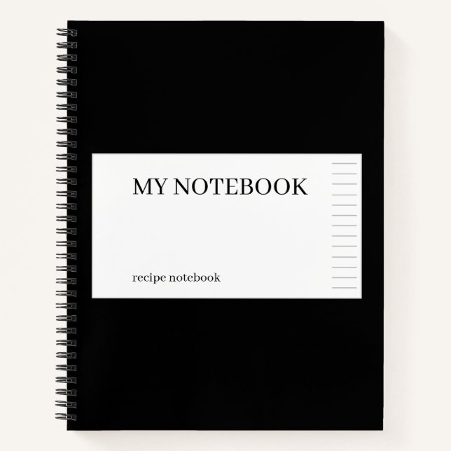 Recipe Black Notebook Notizbuch (Vorderseite)