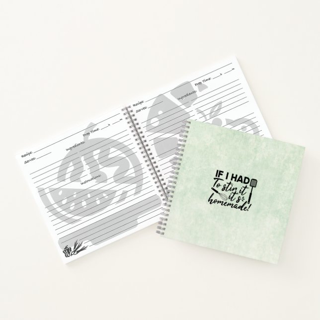 Recipe Book (21,6 x 21,6 cm) - Homemade Notizbuch (Innenseite)