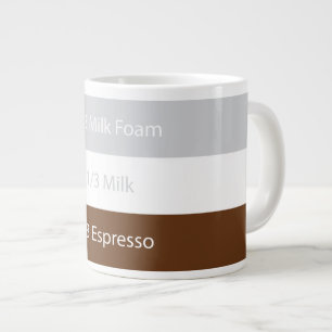 Recipe cappuccino Kaffee   Textentwurf Jumbo-Tasse
