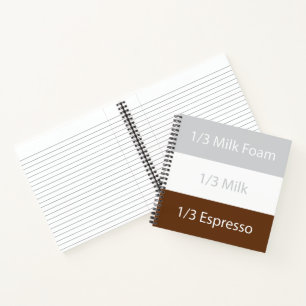 Recipe cappuccino Kaffee   Textentwurf Notizbuch