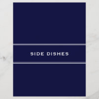 Recipe Divider Side Geschirr Navy Blue