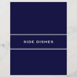 Recipe Divider Side Geschirr Navy Blue