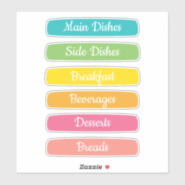 Recipe Dividers Personalized Aufkleber