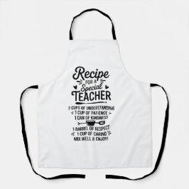 Recipe for a Special Teacher Kitchen Appreciation  Schürze