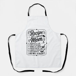 Recipe for Mom Kitchen Love, Care & Warmth Quote Schürze