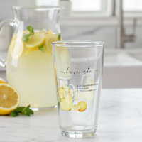 Recipe Lemonade Drink Wasserfarben Zitronen
