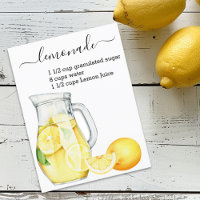 Recipe Lemonade Drink Wasserfarben Zitronen