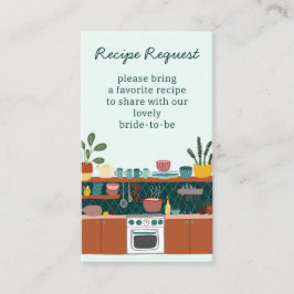 RECIPE REQUEST Bridal Shower Cute Recipe Request Begleitkarte