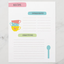 Recipe Template Page Flyer