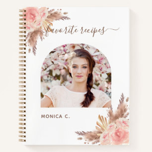 Recipes pampas gras Rose Gold Rosa Foto Bogen Notizbuch