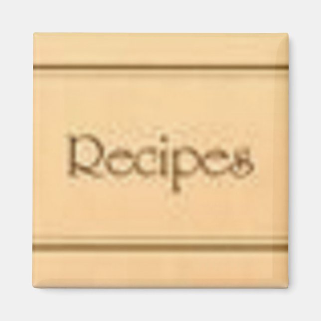 Recipes Square Magnet (Vorne)
