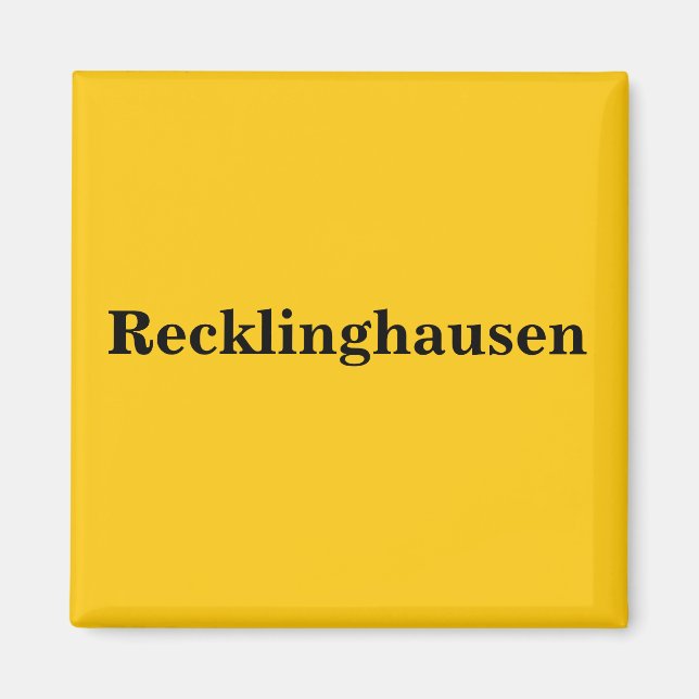Recklinghausen Magnet Schild Gold Gleb (Vorne)