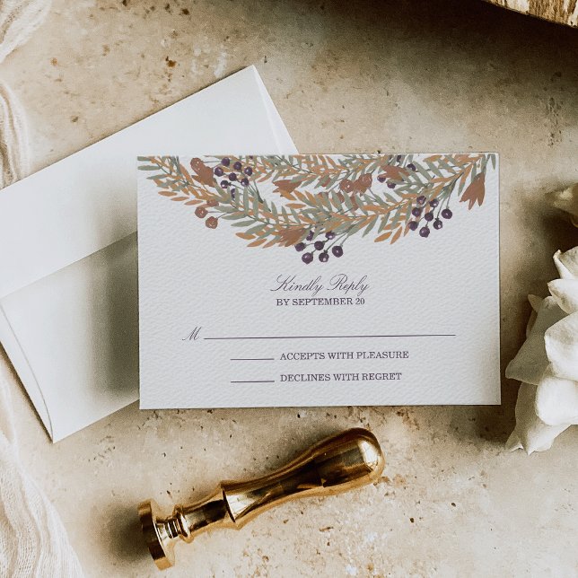 Récolte Berry Wreath Wedding Réponse RSVP (Créateur téléchargé)