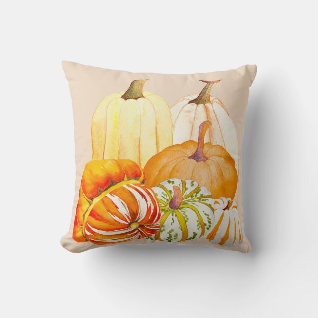 Récolte citrouille sur un Coussin (Recto)