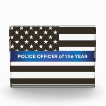 Police de l'année Emblem Thin Blue Line