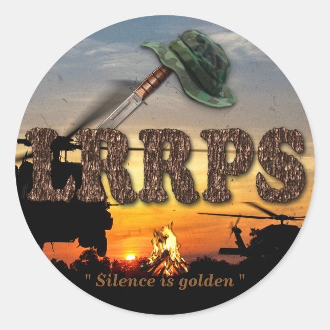 Recon LRP LRPS LURPS Vietnam Nam War Runder Aufkleber (Vorderseite)