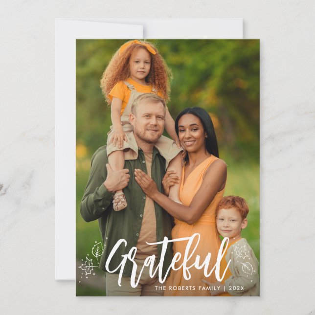 RECONNU | carte de voeux d'action de grâce familia (Devant)