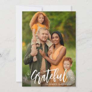 RECONNU   carte de voeux d'action de grâce familia