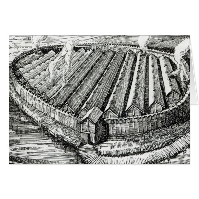 Reconstruction d'un village d'âge de fer chez (Devant horizontal)