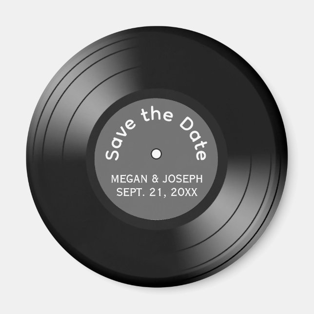 Record Album Save the Date Magnet (Vorne)