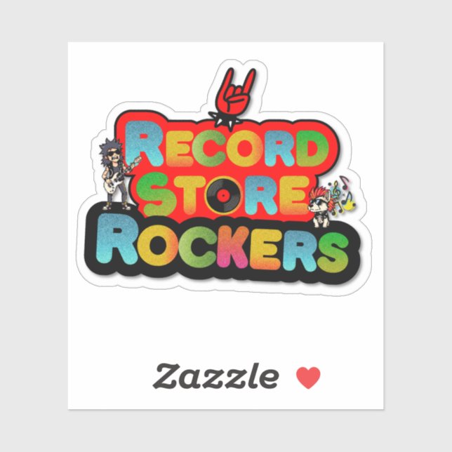 Record Store Team Logo-Aufkleber Aufkleber (Blatt)