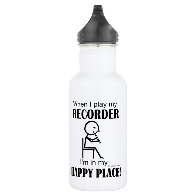 Recorder Happy Place Edelstahlflasche (Rechts)