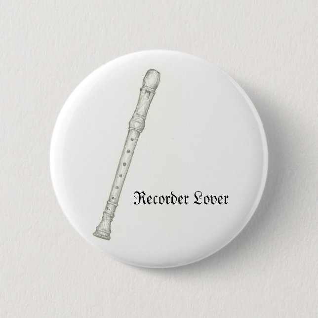 Recorder-Liebhaber Button (Vorderseite)