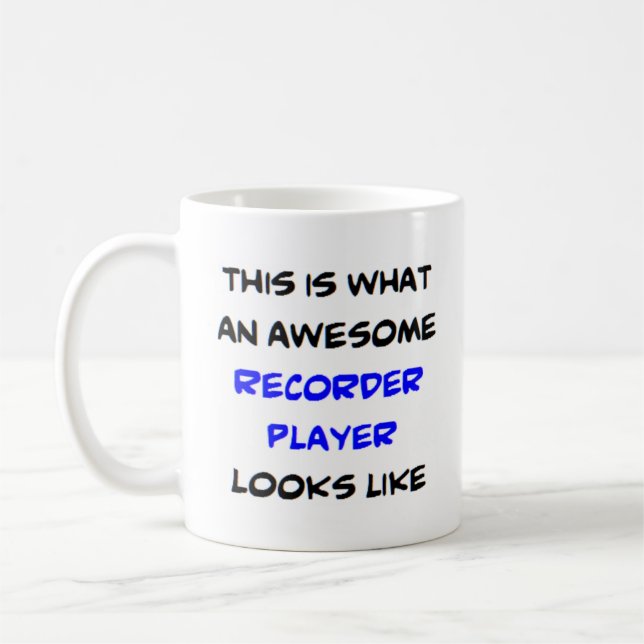 Recorder Player, phantastisch Kaffeetasse (Links)