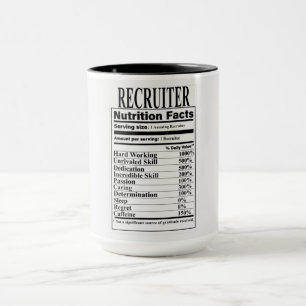 Recruiter Nutrition Fakten Tasse
