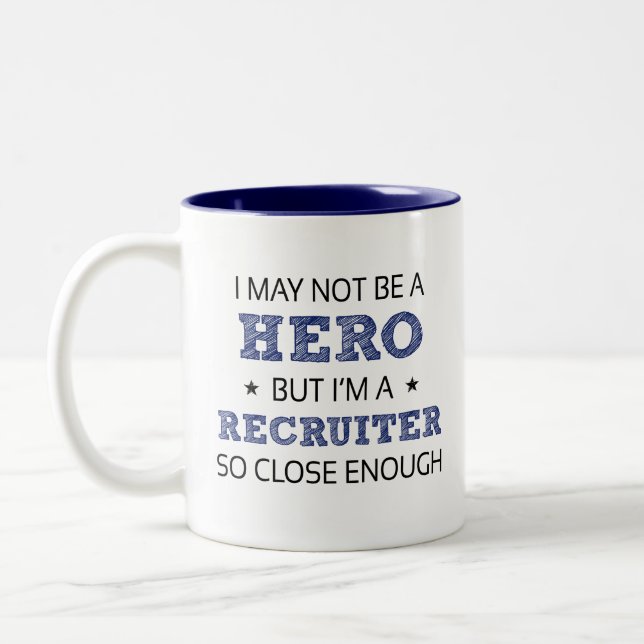 Recruiter Spaß Novelty Zweifarbige Tasse (Links)