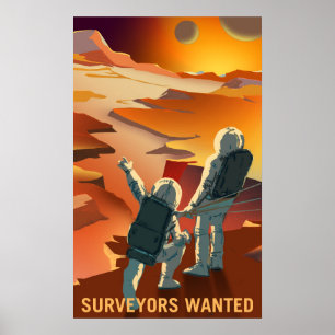 Recrutement sur Mars - Poster Recherché des enquêt