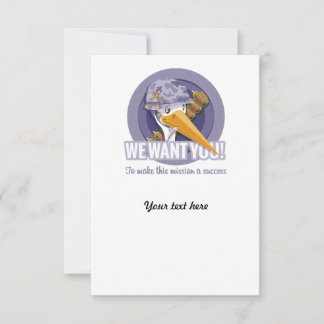 Recruting Baby Shower Einladung