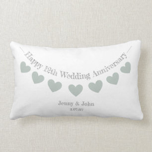 Rectangle 12e/ coussin Mariage en soie Anniversaire