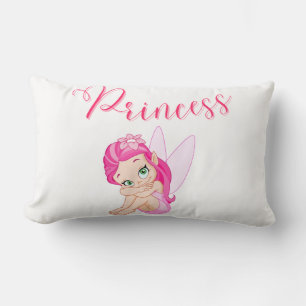 Rectangle 2 En 1 Rose Princesse Fairy Lumbar Coussin
