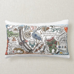 Rectangle ABCs de l'inspiration dans le coussin lombaire de