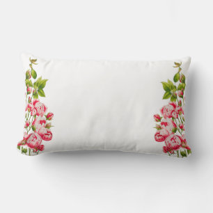 Rectangle Abondance de Rosy sur un Coussin Lumbar