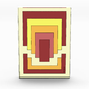 Rectangle Abstrakt Multicolor (70er Style) Fotoblock