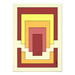 Rectangle Abstrakt Multicolor (70er Style) Fotodruck