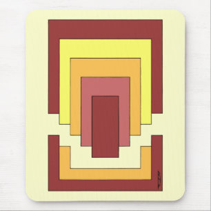 Rectangle Abstrakt Multicolor (70er Style) Mousepad
